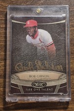 2019 Topps Tier One Auto Bob Gibson 1/1 Gold Auto Tier One Talent
