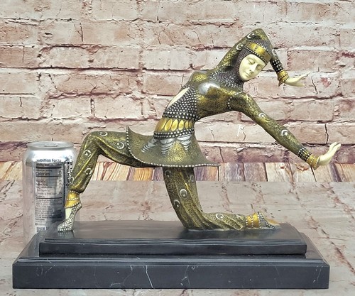 Hot Cast Bronze Kamorna Dancer Statue Signed Chiparus Art Deco Sculpture - 第 2/10 張圖片