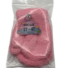 Kids Size 2T-4T Pink Fuzzy Mittens Warm Winter Gloves