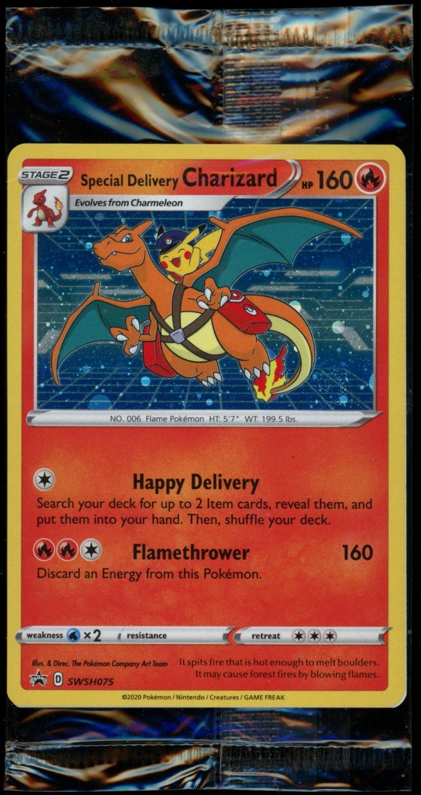 Special Delivery Charizard SWSH 075 SEALED - Black star Promo Pokemon TCG