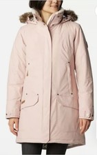 🔥New Columbia Women's Large Icelandite TurboDown Jacket Parka Snow Dusty Pink