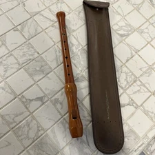 Sonata Wood Recorder Musical Instrument Made In Germany ~12 1/4” W/ Case