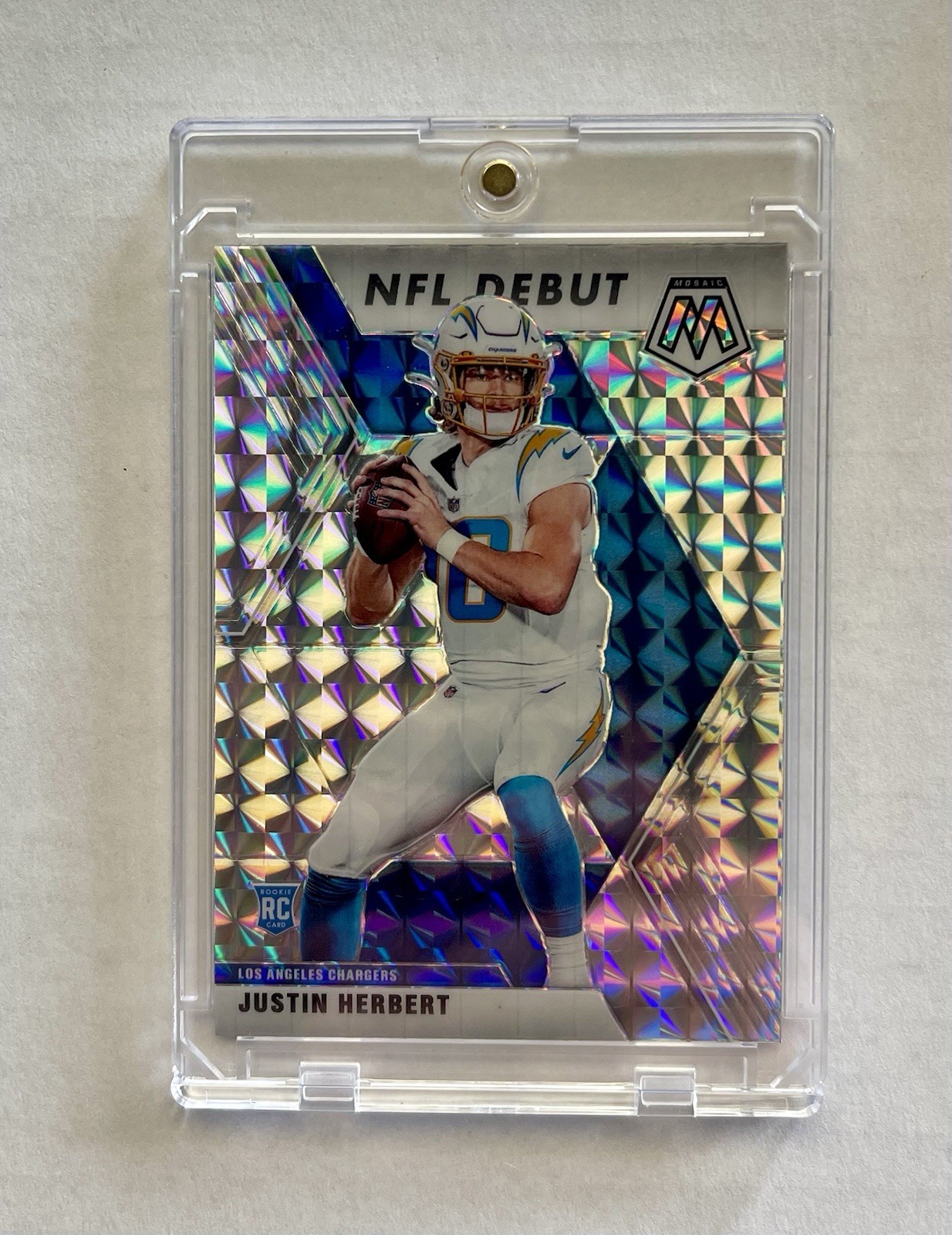 2020 Panini Mosaic - NFL Debut Justin Herbert #263 Mosaic Prizm (RC) Chargers