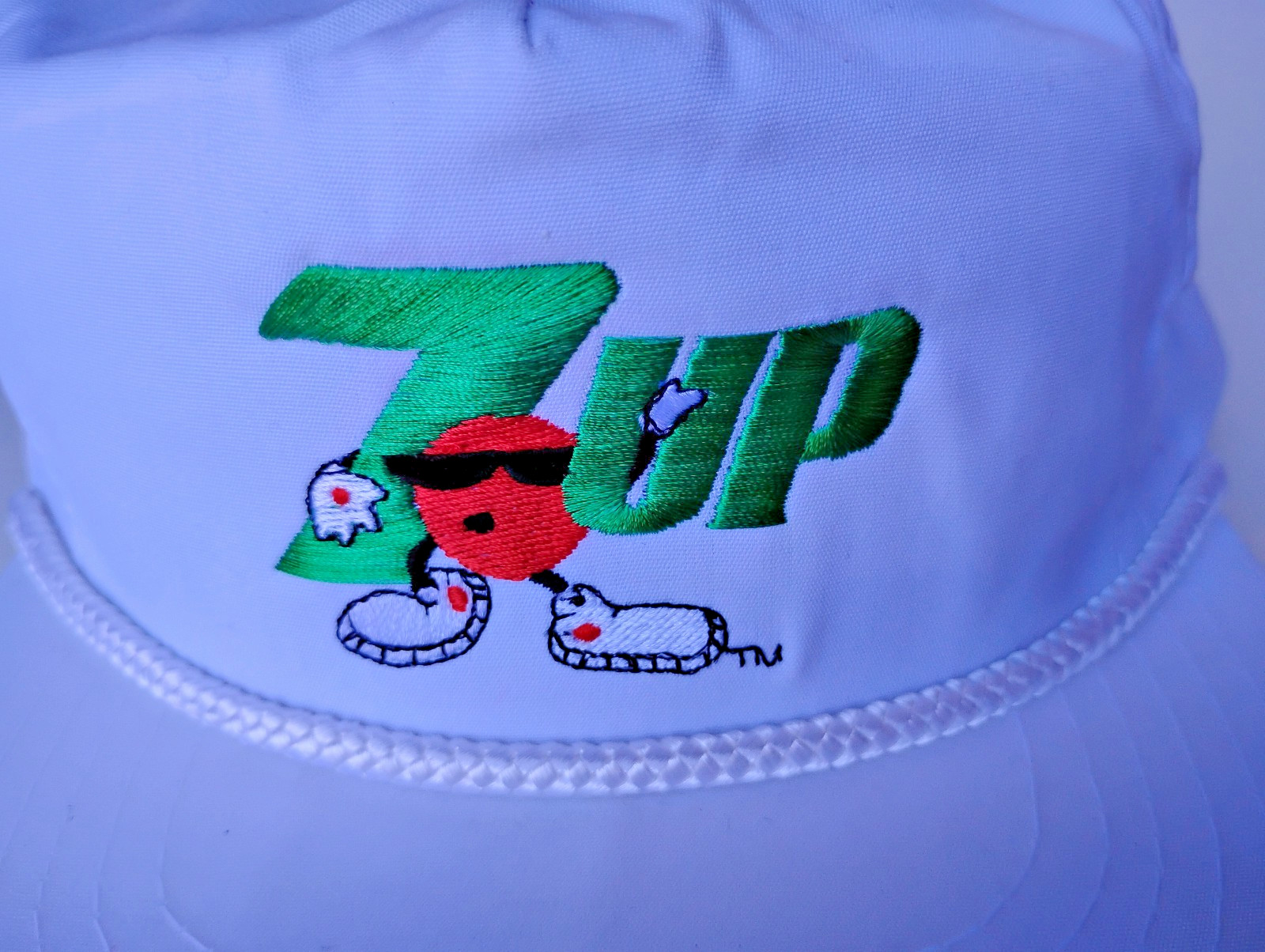 Vintage 90s 7Up Cool Spot Snapback Hat Rope Cap Soda Promo Designer Award image 3