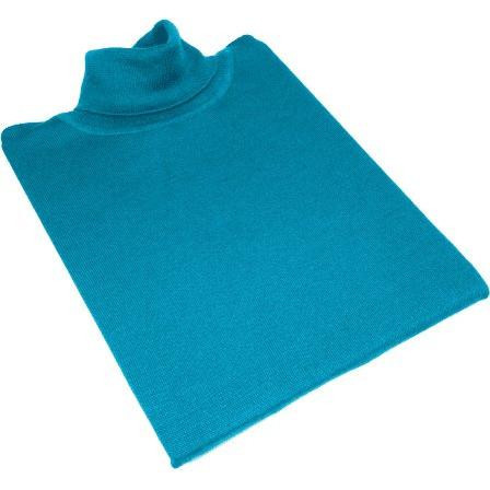 Men PRINCELY Turtle neck Sweater From Turkey Soft Merino Wool 1011-80 Teal - Picture 1 of 6