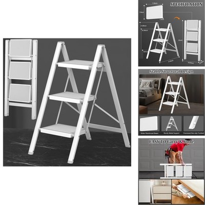 Diamondforge 3 Step Ladder Folding Step Stool Anti-Slip Wide Pedal Anti-Slip