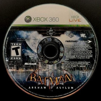 Batman: Arkham Asylum - Xbox 360   Disc Only   Resurfaced/Tested