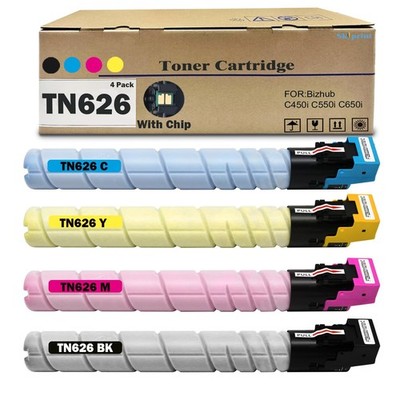 ** NEW Konica Minolta Toner | TN-328 / TN-626 | Black/Color | Compatible | 4-Pak