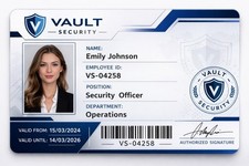 Custom Printed Plastic ID Cards / Staff Name Badge Set – 85×54mm PVC UK