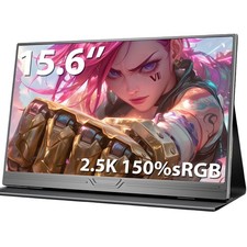 EVICIV 15.6" 2K Portable Monitor QHD LCD Display 500 Nits Second Screen For PC