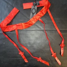 NWT Victoria's Secret DESIGNER COLLECTION XS/S,M/L garter belt RED BOW silk