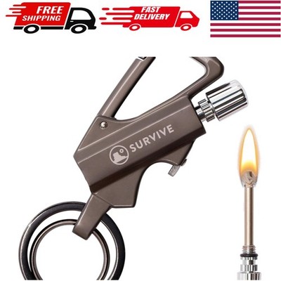 Portable Permanent Match Keychain Lighter & Bottle Opener for Outdoor Adventures