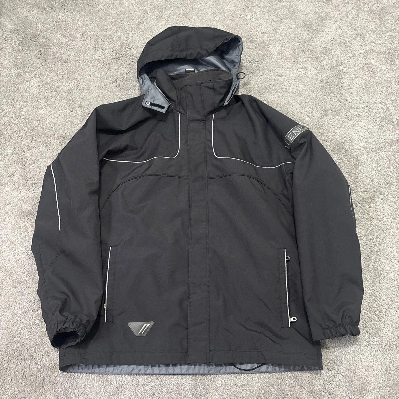 Phenix Sports Ski Jacket Hooded Dark Gray Size Large USA Germany