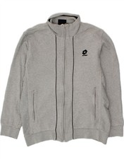 LOTTO Mens Tracksuit Top Jacket XL Grey Cotton AA22