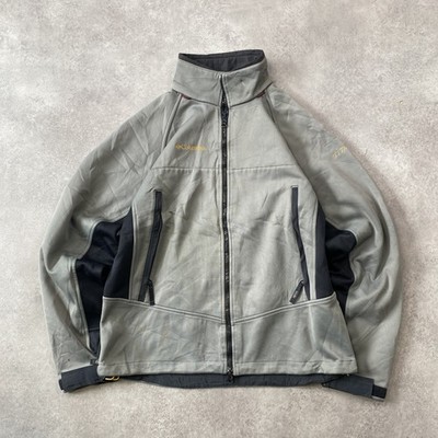 Columbia Titanium Windbreaker Herren Medium Full Zip Softshell Fleecejacke grau
