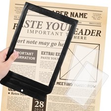 3X Magnifying Glass for Reading, 3 Pcs Full Page Sheet Transparent