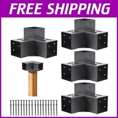 4 Pcs 3-Way Right Angle Corner Bracket Set