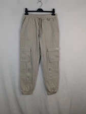Boohooman Mens casual trousers size xs beige cargo combat