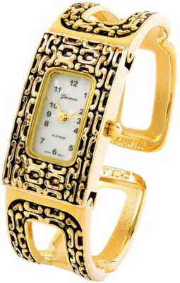 Blekon Collections Japanese Quartz Womens 20mm Case Loop Style Cuff Bangle Watch