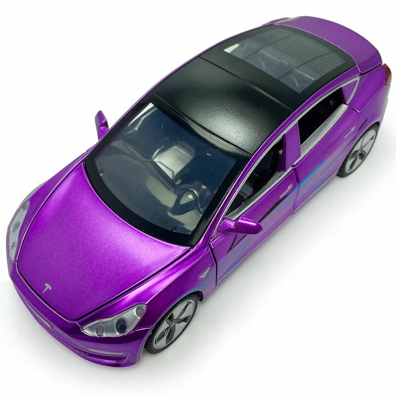 1:32 Tesla Model 3 Model Car Metal Diecast Toy Cars Boys Toys for Kids Gifts - Image 3 of 4