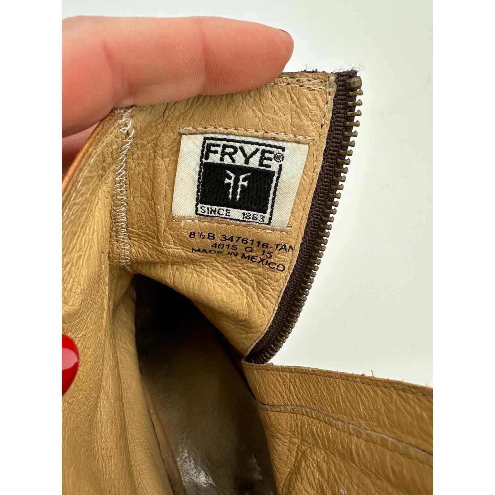 Frye Malorie Button Short Side Zip Heel Leather B… - image 6