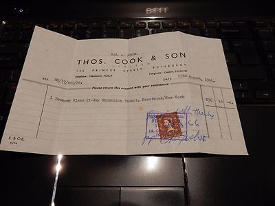 PRESTWICK NEW YORK ROUND TRIP ACCOUNT 1966 BILL AERONAUTICA 