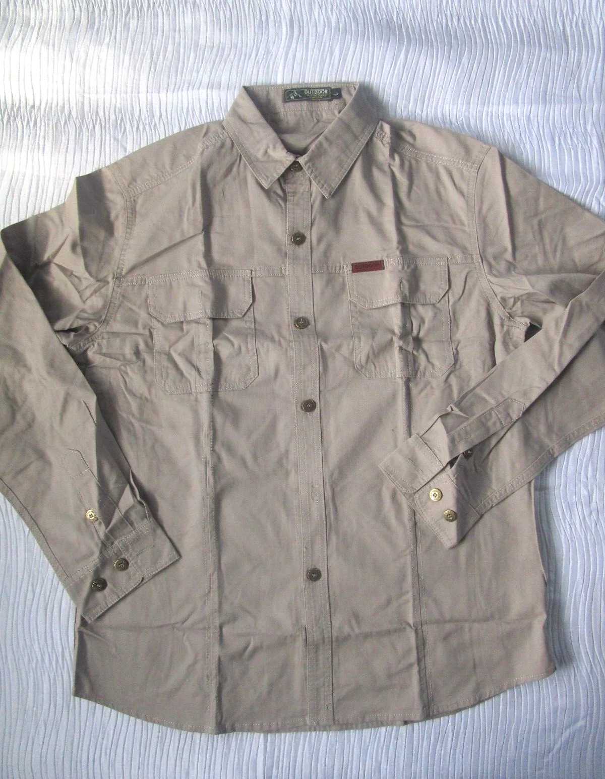 Mens Size L Outdoor Fallow Casual Shirt Button Down Long Sleeve Beige NWT
Opens in a new window or t