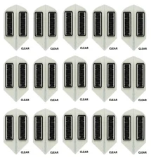 5 Sets Pentathlon Extra Strong Slim Dart Flights - Ships w/ Tracking - Clear