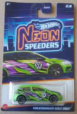 2023 Hot Wheels Neon Speeders 2:8 2/8 VOLKSWAGEN GOLF MK7 GREEN