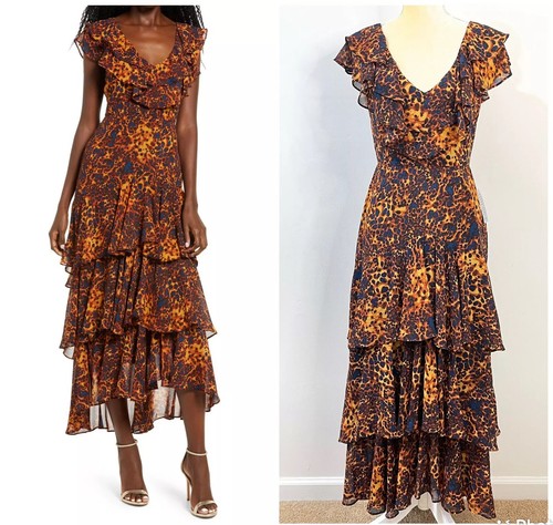 NWT WAYF Chelsea Tiered Ruffle Maxi 