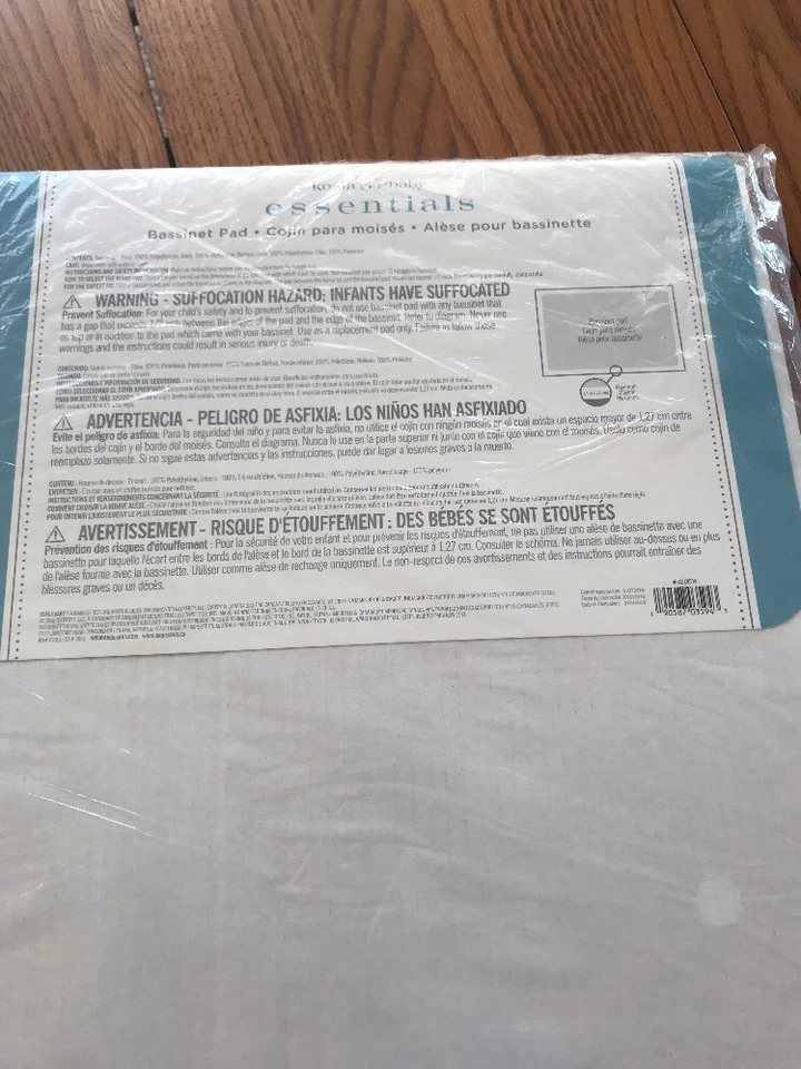 Almofada de berço branca por Koala Baby Essentials 27 polegadas X 14,5 pol X 1 pol. envio N 24h - Imagem 4 de 4