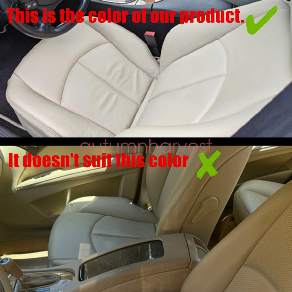 Cubierta de asiento de cuero marrón oscuro para Mercedes-Benz E300 E500 2003-2009 Foto 2 de 4