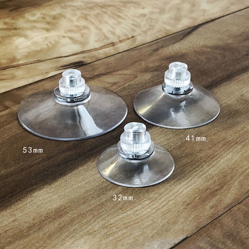 10XPVC Starke Saugnäpfe mit M4 Schraubstange Rändelhaken Klar Küche Glas Handwerk - Bild 7 von 13