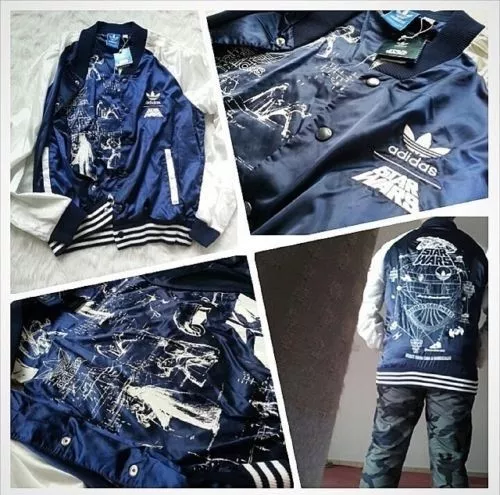 Nuevo Increíble Adidas Originales X StarWars Jedi Chaqueta Universitaria Sudadera con Capucha Abrigo V33840 - Imagen 2 de 7