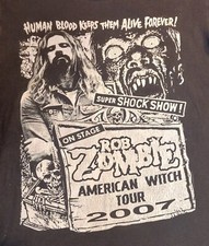 Rob Zombie American Witch T Shirt RARE 2007 Tour Size M