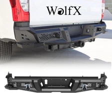 DIY Black Heavy Duty Steel Rear Bumper For 2017-2025 Ford F-250/F350 Super Duty