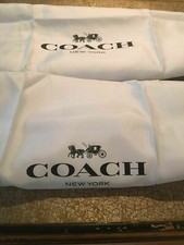     2 1 Free Total 3 New Coach 23  x18  Drawstring Dust Bag Black /White