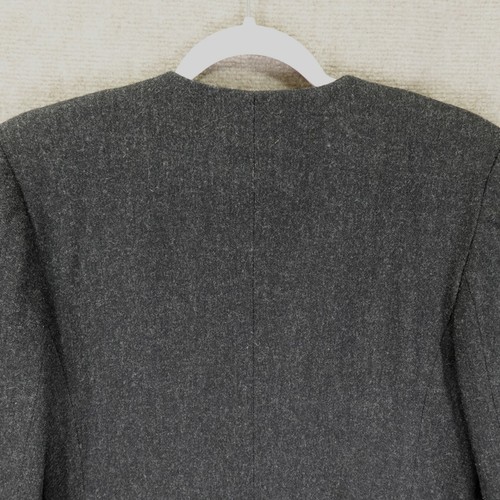 Norton McNaughton Petites Damen Blazer Größe 4 Grau 100% Wolle Minimalistische Jacke - Bild 10 von 13
