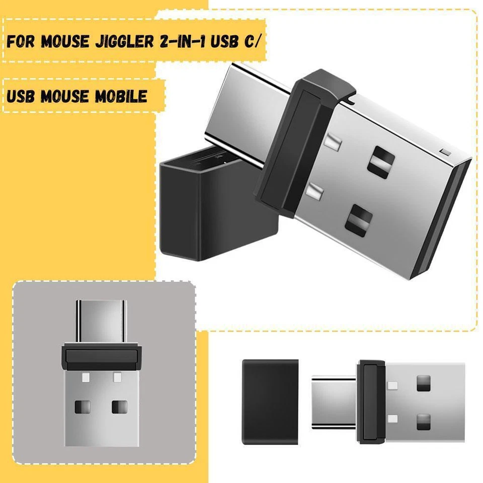 2in1 USB A and USB C Undetectable Mouse Mover,Automatic Mouse B0J1 U4M6 K7L L8U3 - Image 2 of 4