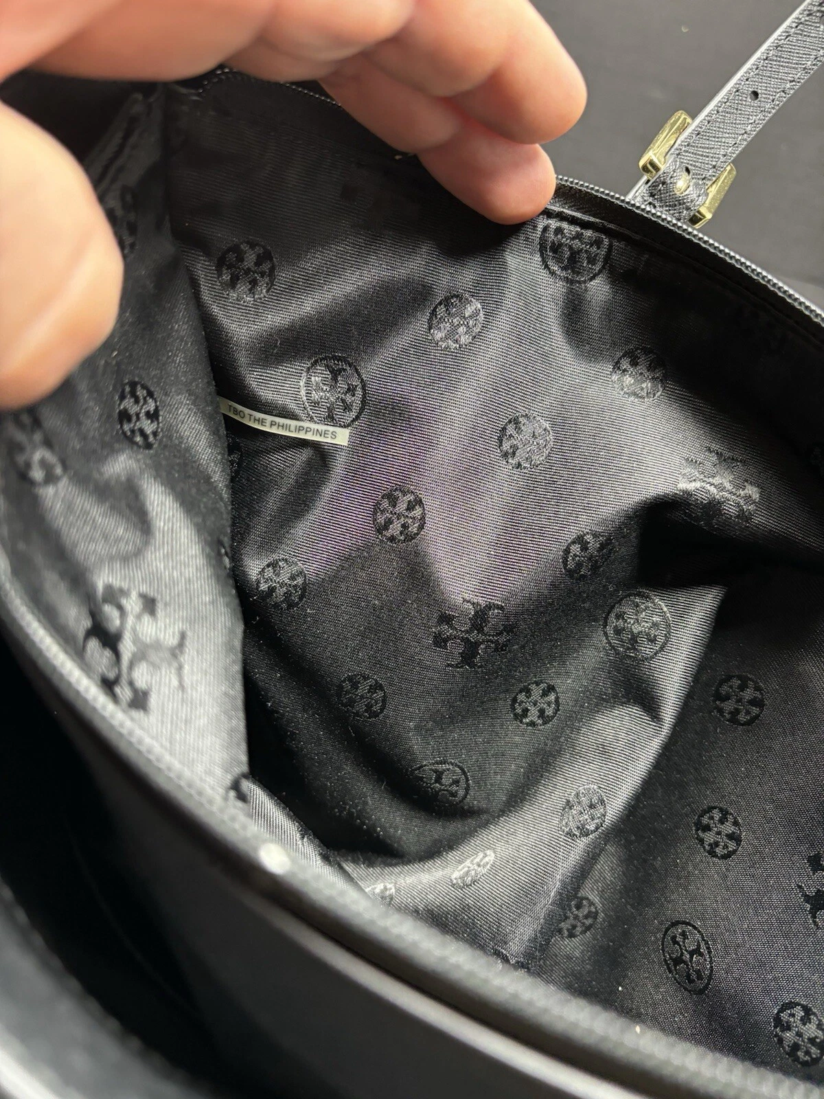 Borsa a tracolla Tory Burch in pelle saffiano nera tote borsetta borsetta