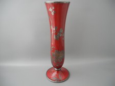Rosenthal Vase mit 1000/1000 Silberauflage Silveroverlay Rot