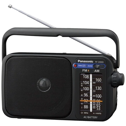 Panasonic RF-2400DEG-K Taschen Radio mit Lautsprecher schwarz Kofferradio UKW/MW