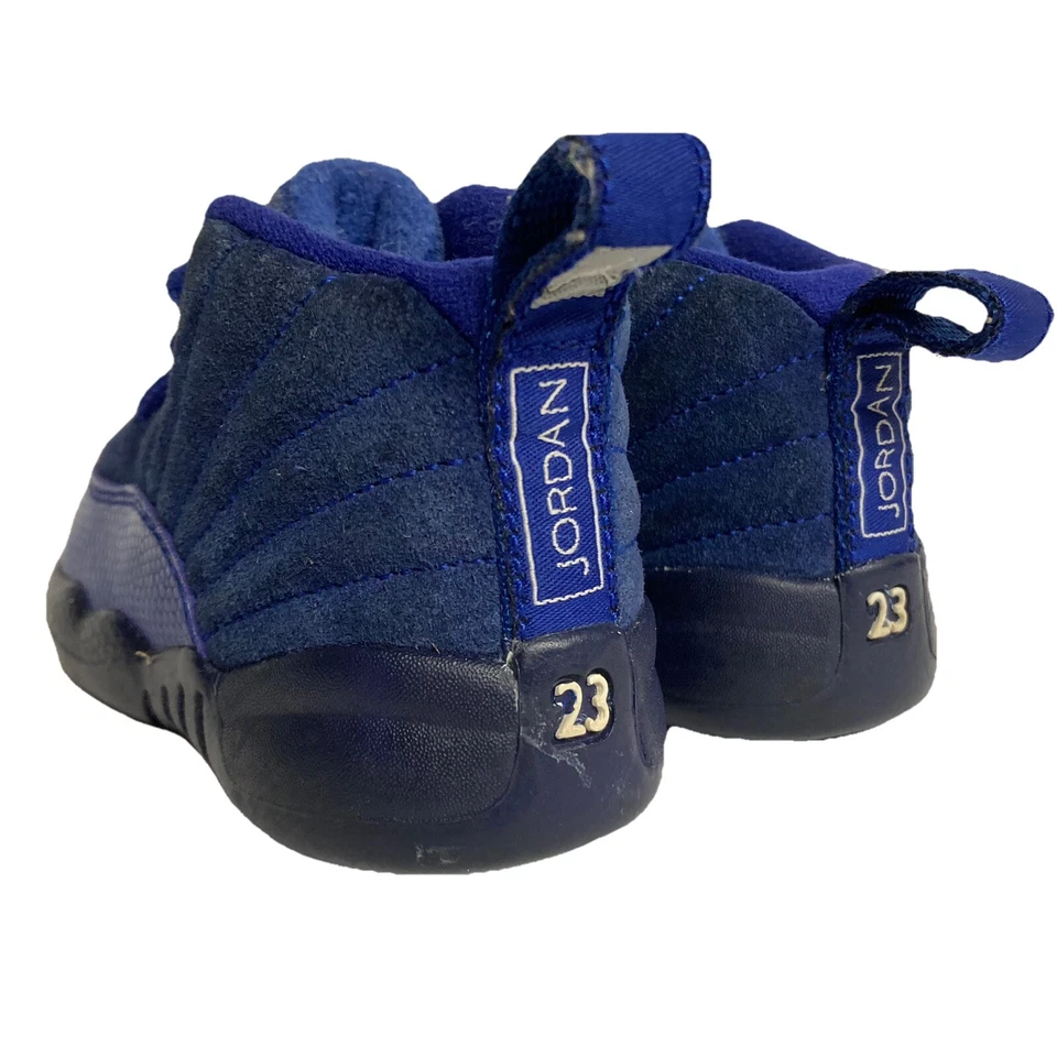 Nike Air Jordan 12 Retro 850000-400 Azul Niño Pequeño Zapatos de Baloncesto Tenis 4C Foto 3 de 4