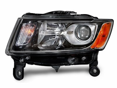 Headlight Chrome Std Type Left Driver CAPA For 2014-2016 Jeep Grand Cherokee