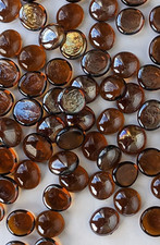 Amber glass 3/4 in pebbles gems 70 total 13 oz sparkle wedding vase scatter