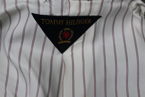 Vtg Tommy Hilfiger 48R Green Tweed 100% Wool USA Made Blazer Jacket Sport Coat - Picture 4 of 12
