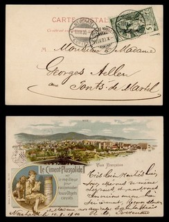 DR WHO 1900 SWITZERLAND NICE FRANCE POSTCARD S05307