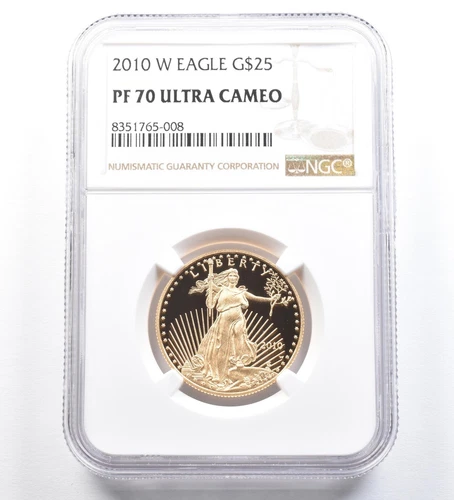 2010-W $25 American Gold Eagle 1/2 Oz Gold PF70 UCAM NGC *1023