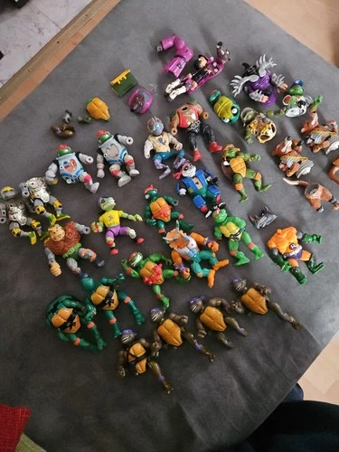 Vintage TMNT Teenage Mutant Ninja Turtles Figures Lot Parts Beaters
