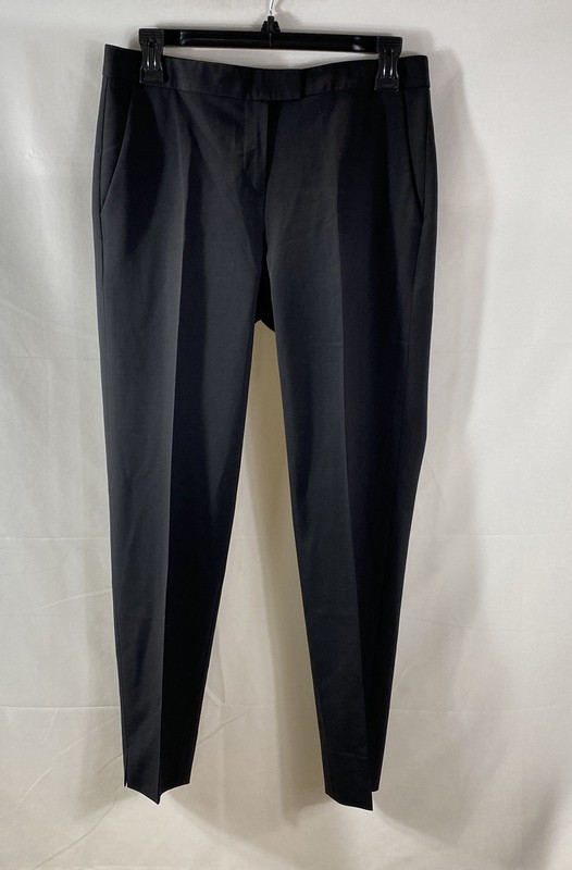 Theory Women's Black Wool Blend Straight Leg Dress Pants Trousers Size 2